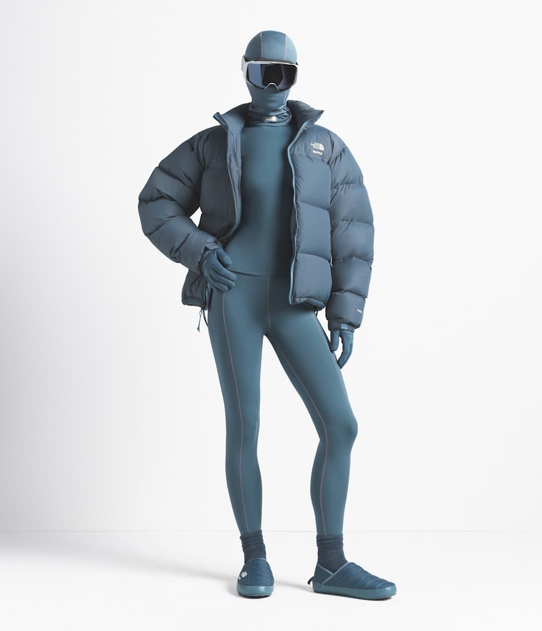 The North Face X SKIMS 1996 Nuptse Jacket Sk Kyanite