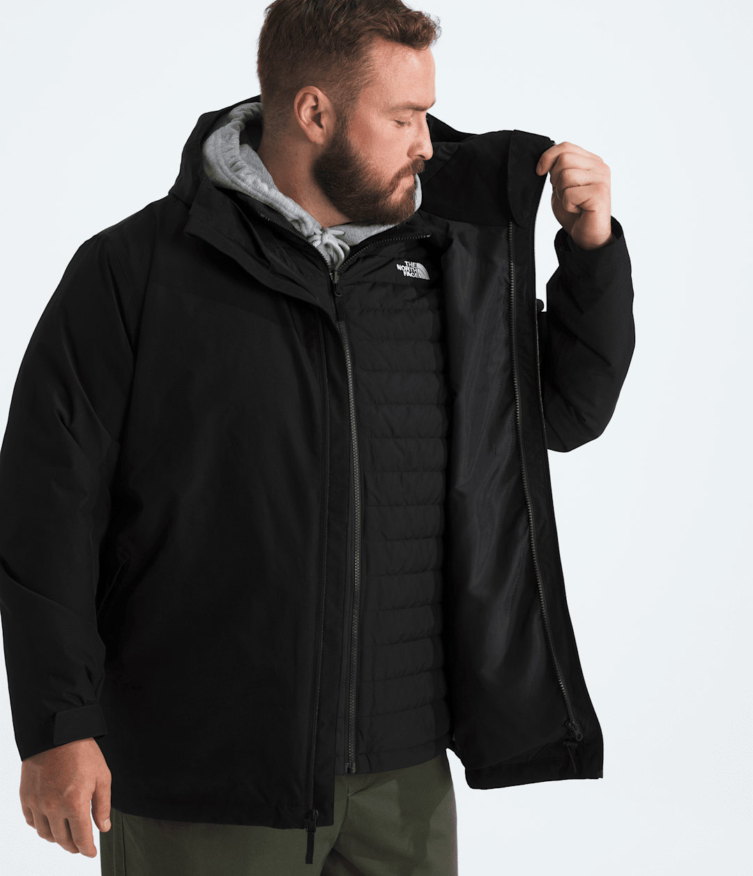 Men’s Big Carto Mono Triclimate® Hooded Jacket TNF Black