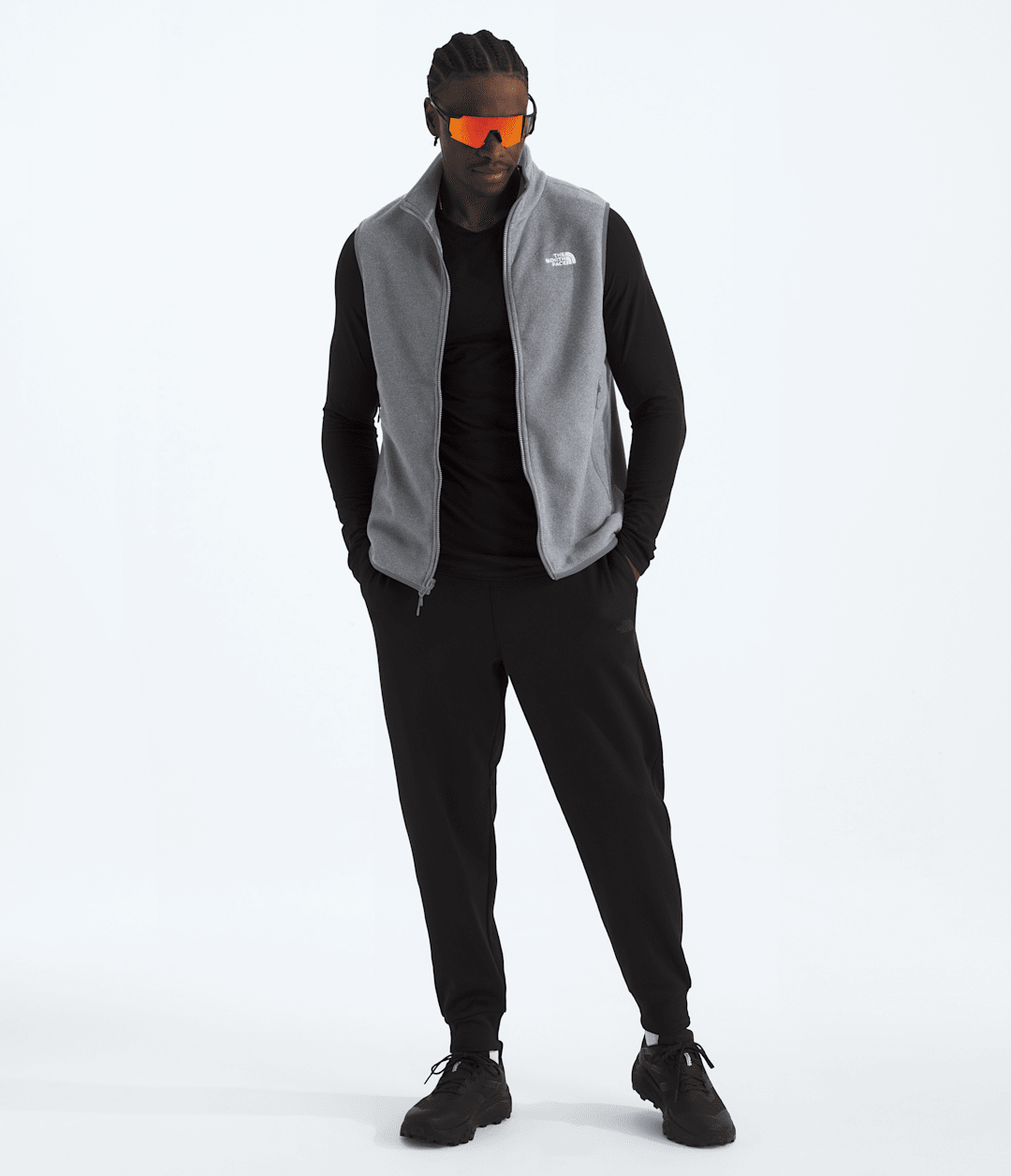 Men’s Glacier Fleece Vest TNF Mid Grey Heather