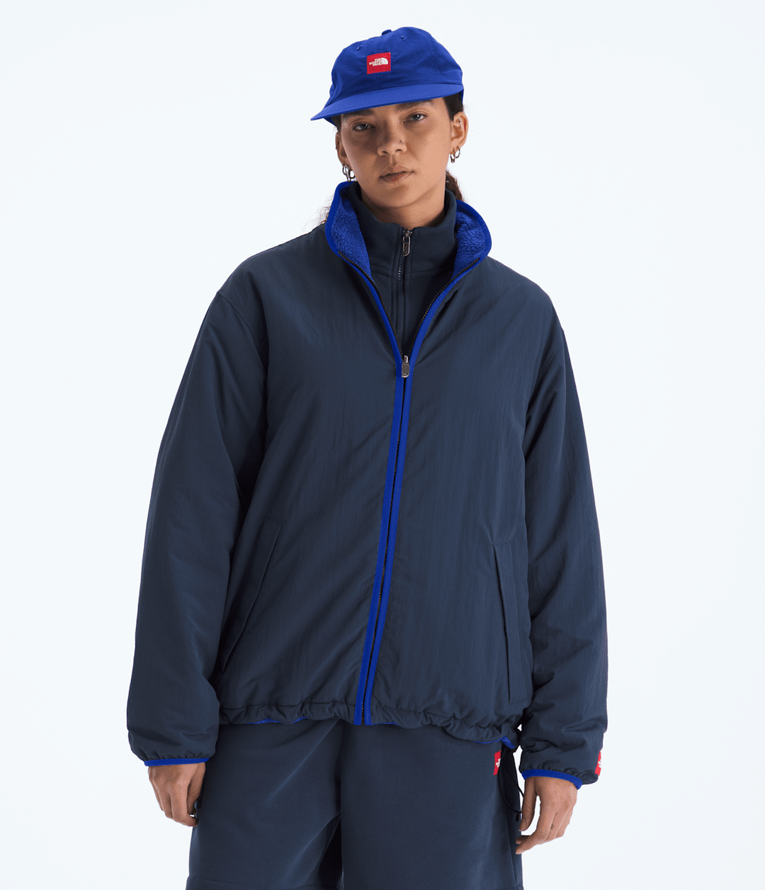Men’s TNF™ Red Box Reversible Fleece Jacket Summit Navy-Tnf Blue