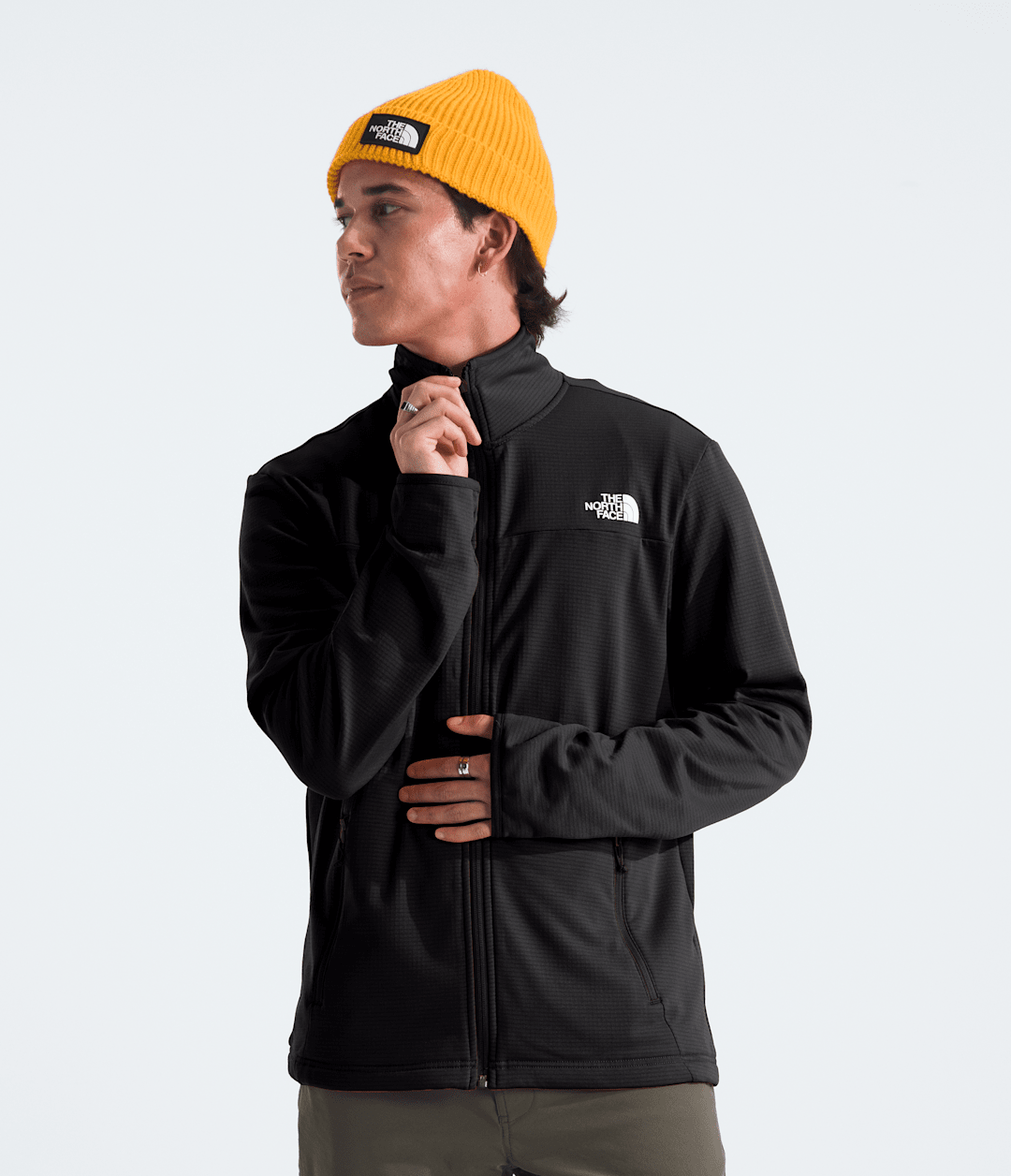 Men’s Cedar Trail Grid Fleece Full-Zip Jacket TNF Black
