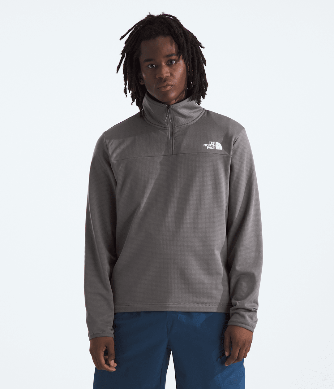 Men’s Cedar Trail Grid Fleece ¼-Zip Smoked Pearl