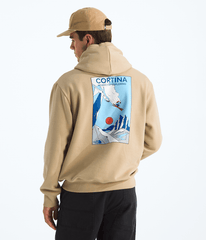 Unisex Mountain Celebration Relaxed Hoodie—Graphic Khaki Stone