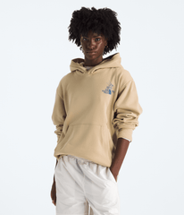 Unisex Mountain Celebration Relaxed Hoodie—Graphic Khaki Stone
