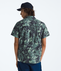 Men’s Short-Sleeve Baytrail Pattern Shirt Duck Green Prairie Flowers Print