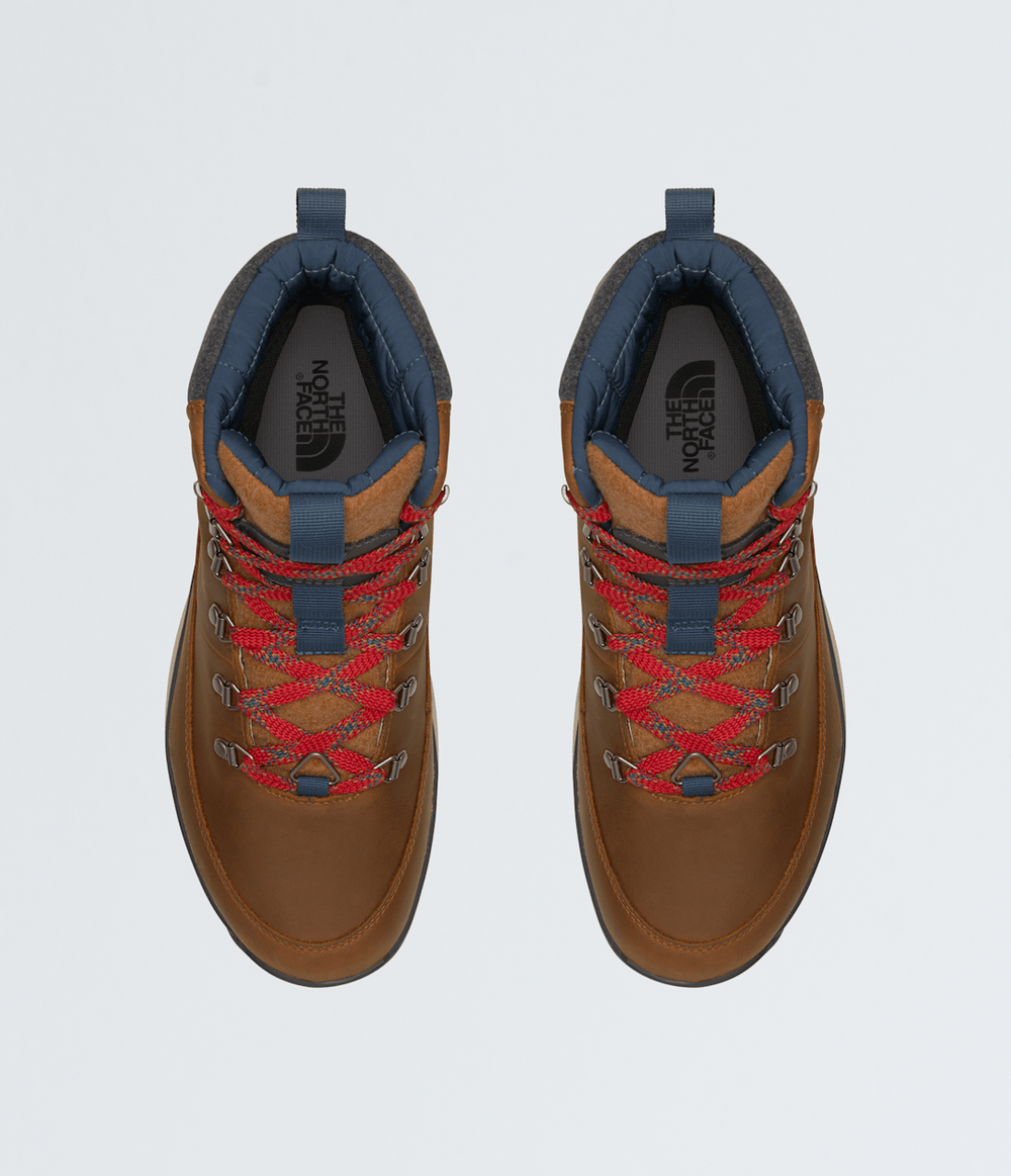 Men’s Bergen Leather Waterproof Boots Timber Tan/TNF Red