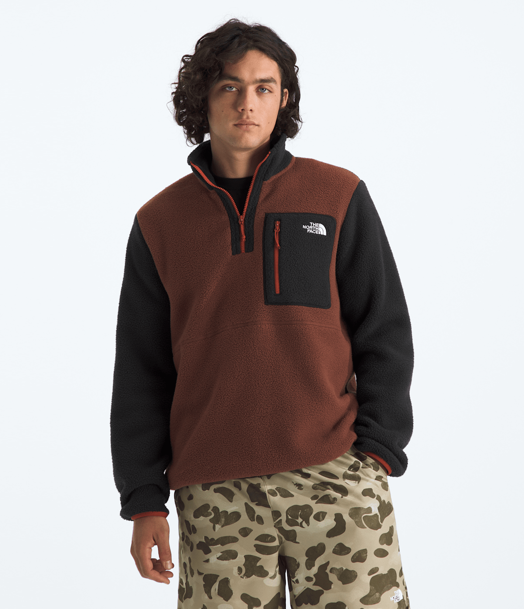 Men’s Yumiori ¼-Zip Jacket Ember Soil-Tnf Black-Iron Clay