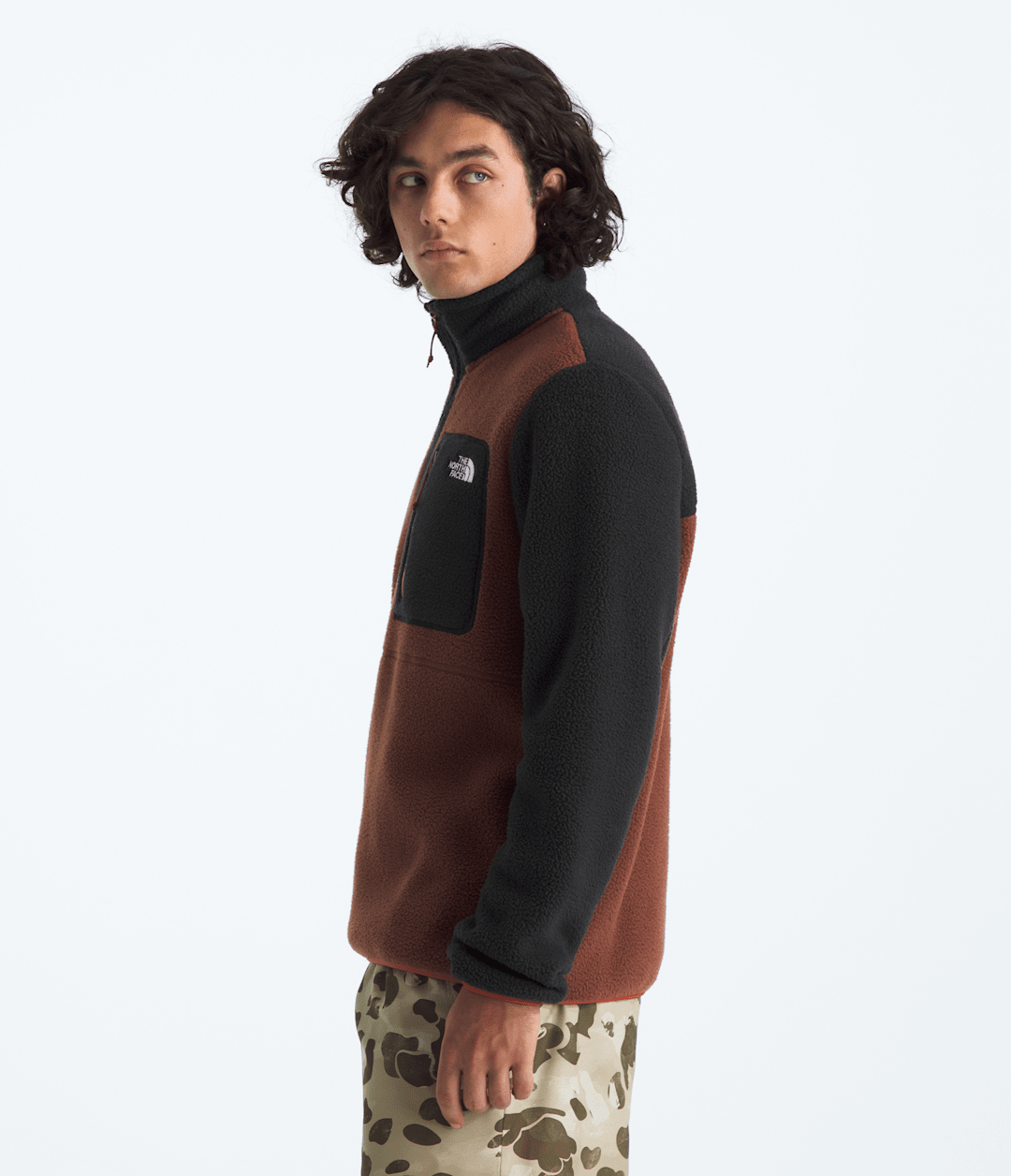 Men’s Yumiori ¼-Zip Jacket Ember Soil-Tnf Black-Iron Clay