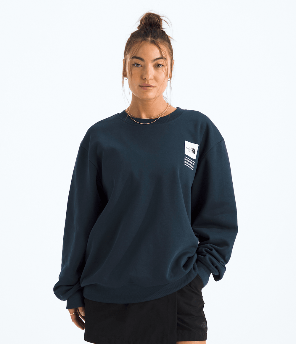 Unisex TNF™ Celebration Relaxed Crew—Graphic Summit Navy