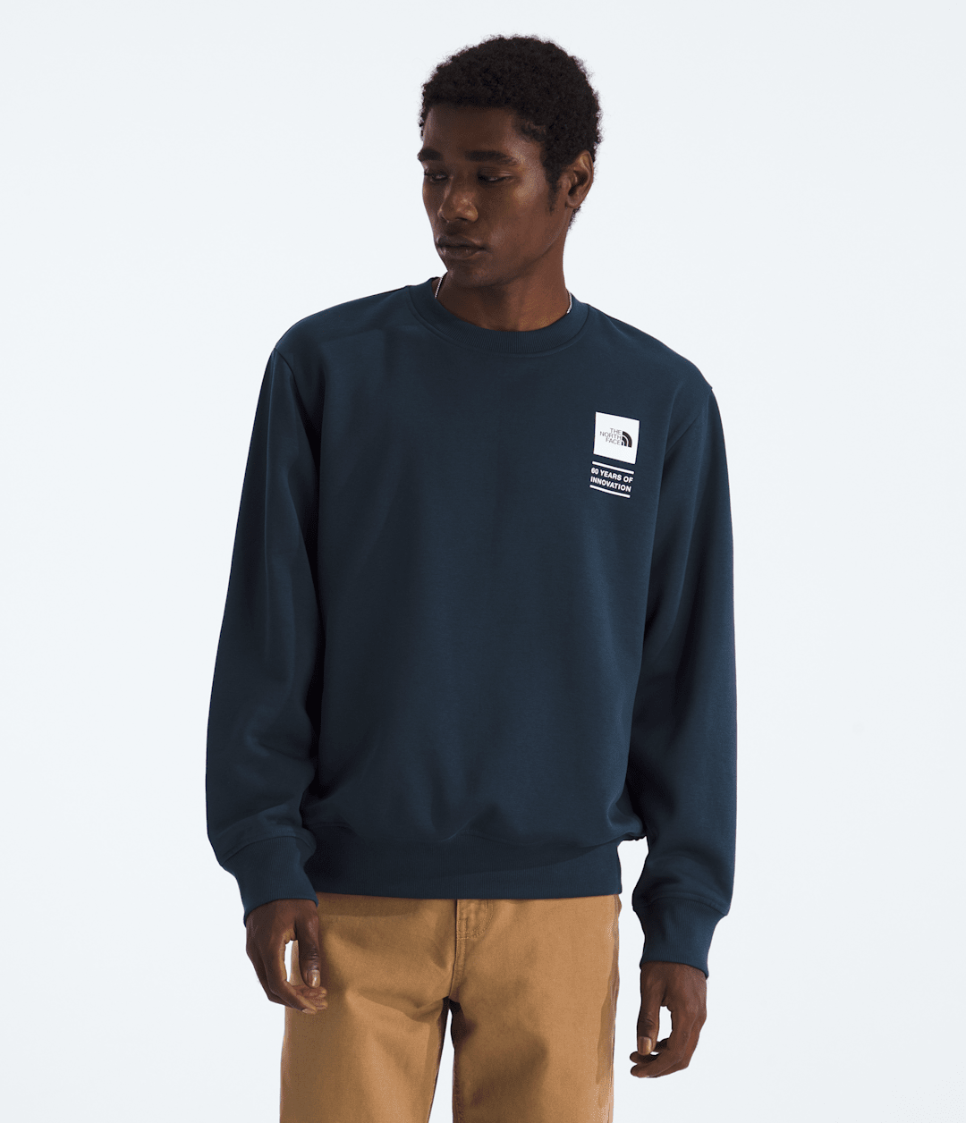 Unisex TNF™ Celebration Relaxed Crew—Graphic Summit Navy