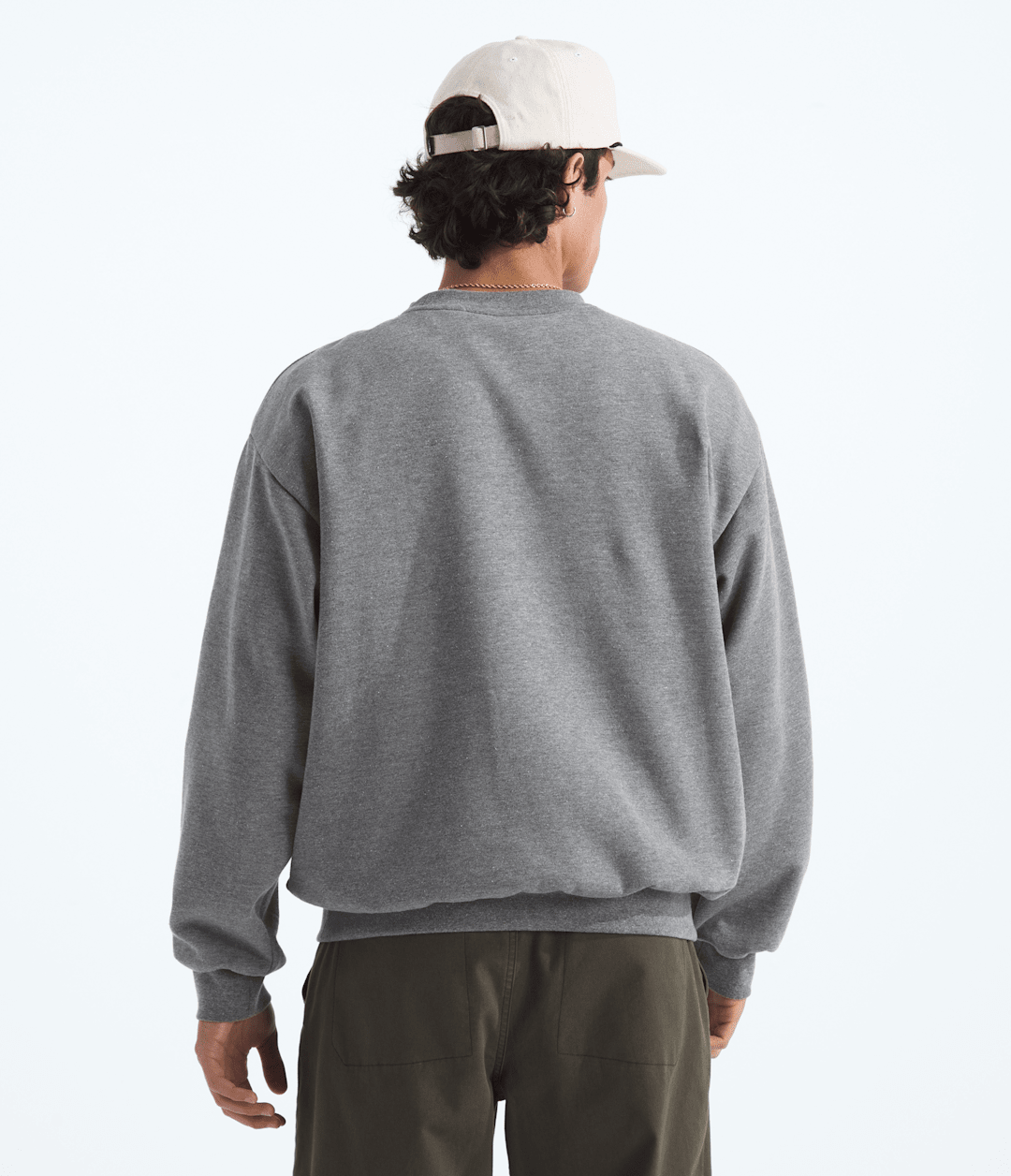 Men’s Evolution Simple Dome Oversized Crew TNF Mid Grey Heather