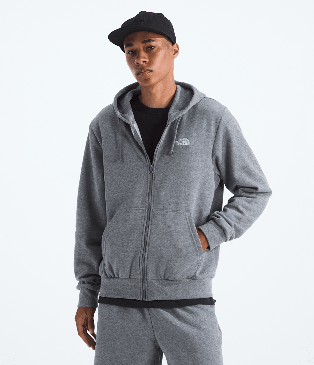Men’s Evolution Simple Dome Full-Zip Hoodie TNF Mid Grey Heather