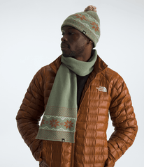 Cabin Ski Tuke And Scarf Set Bark Mist/Burnt Umber/White Dune/Pom