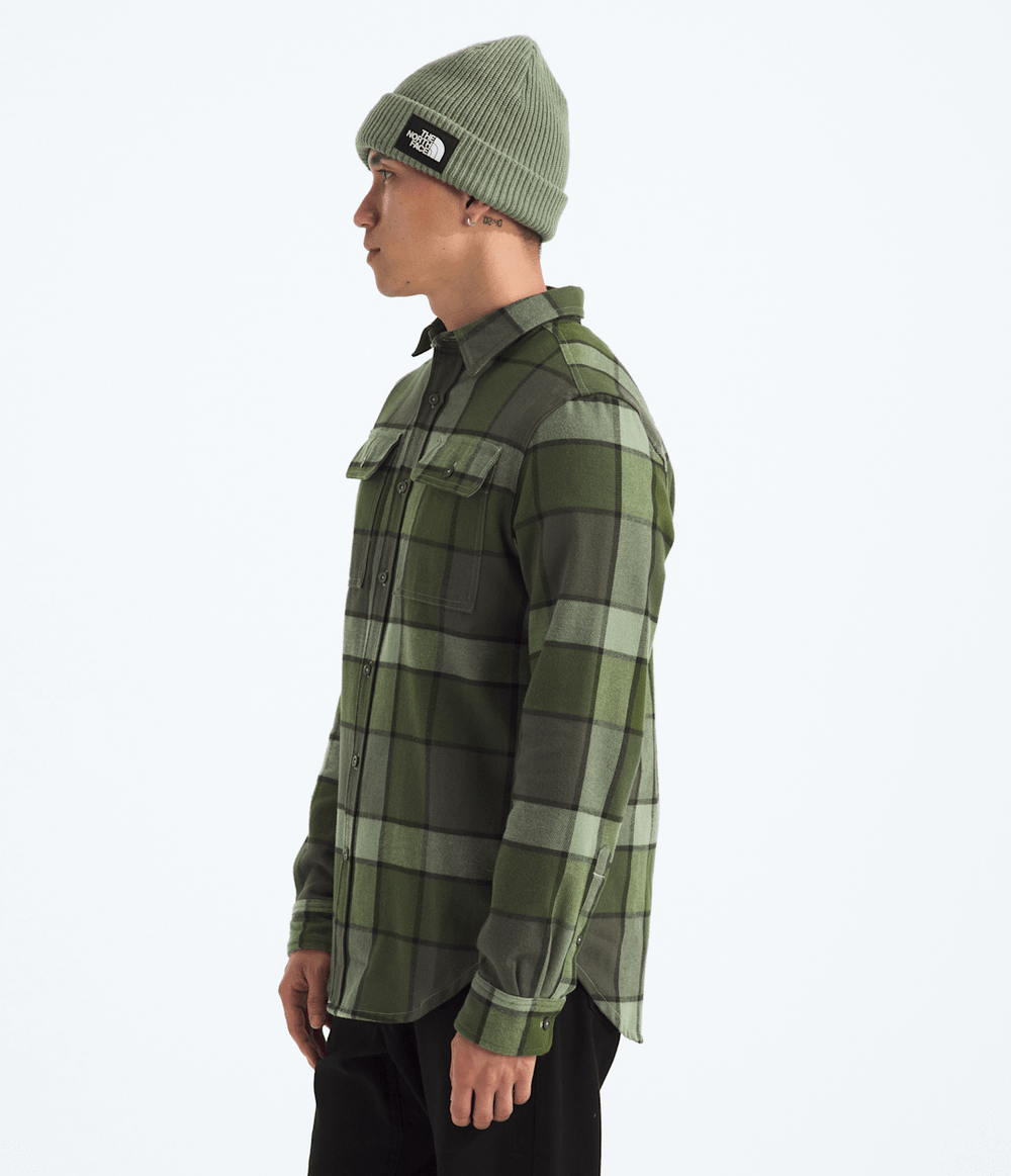 Men’s Arroyo Flannel Shirt—Plaid New Taupe Green Macro Small Plaid