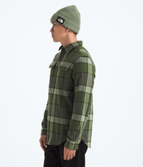 Men’s Arroyo Flannel Shirt—Plaid New Taupe Green Macro Small Plaid