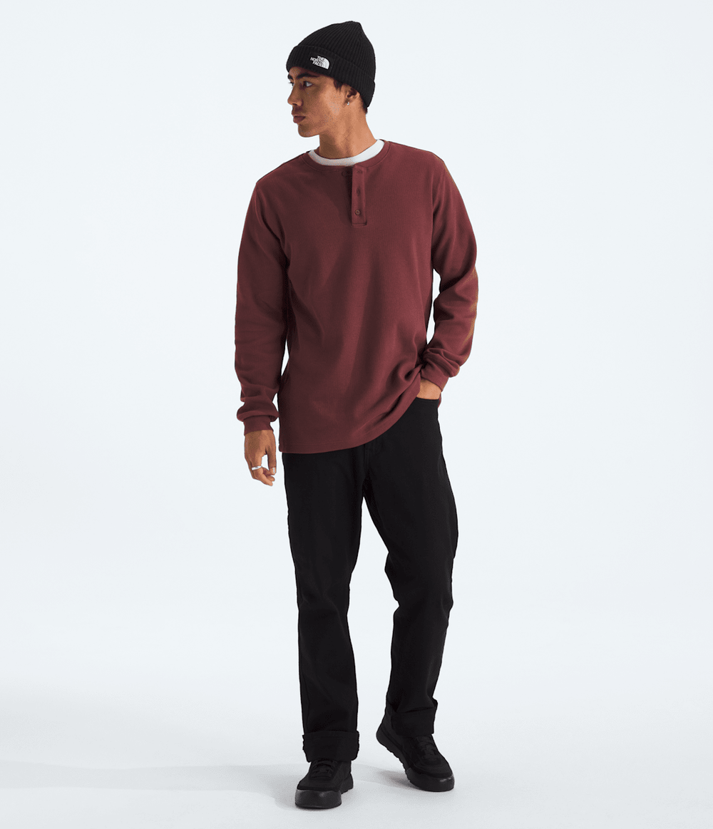 Men’s Waffle Long-Sleeve Henley Sumac