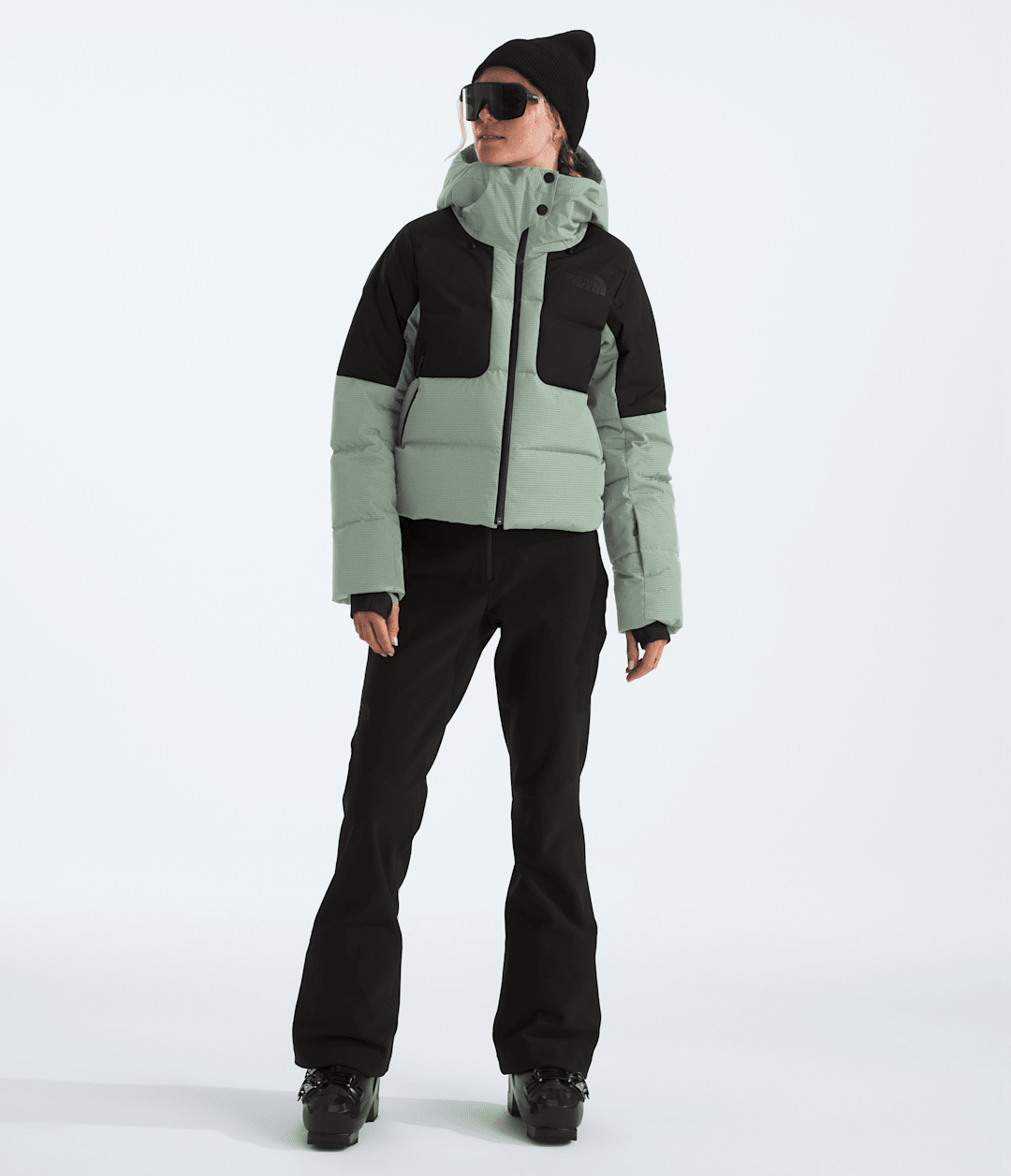 Women’s Cold Spell Cropped Down Jacket Slate Moss/TNF Black