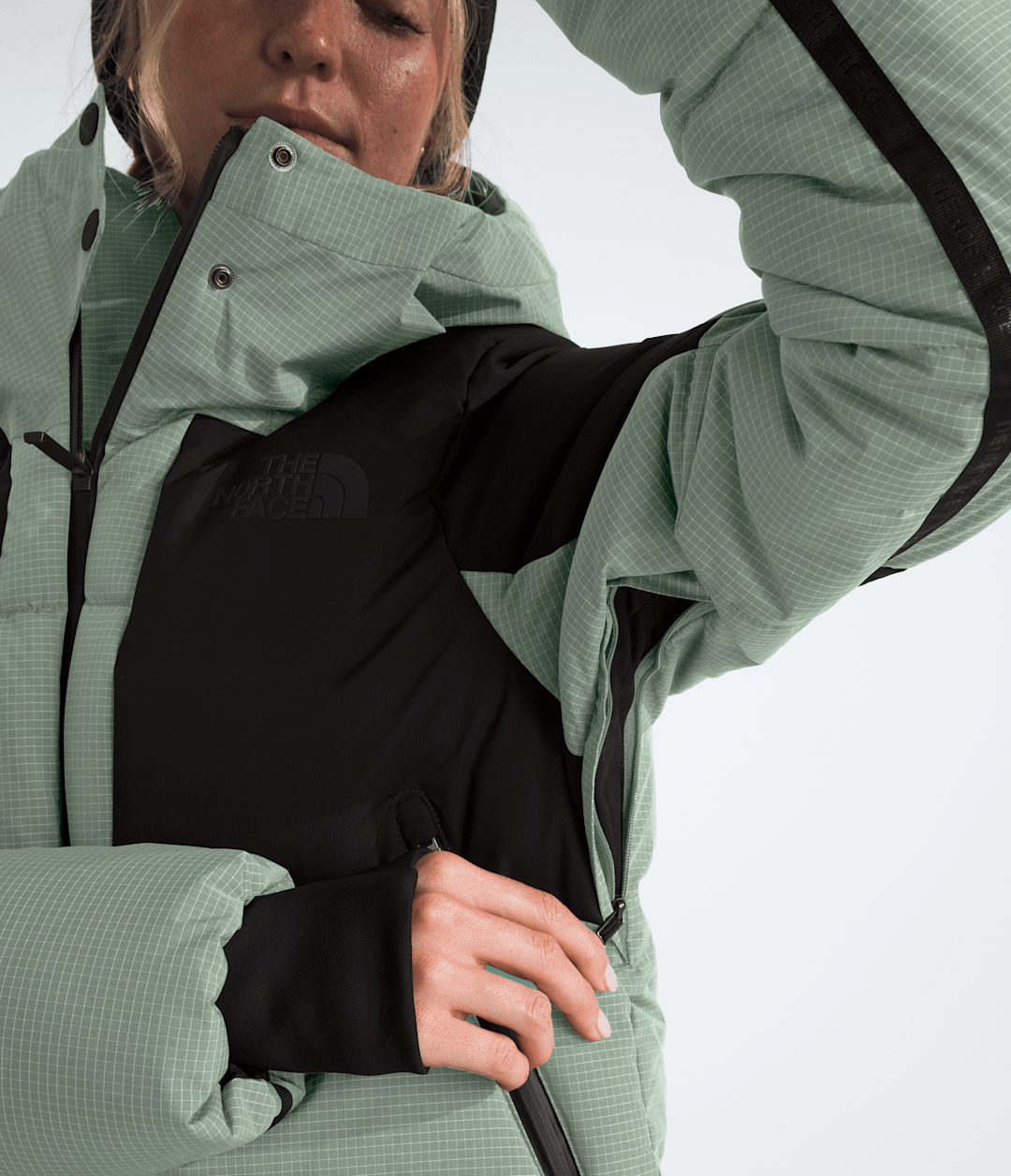 Women’s Cold Spell Cropped Down Jacket Slate Moss/TNF Black