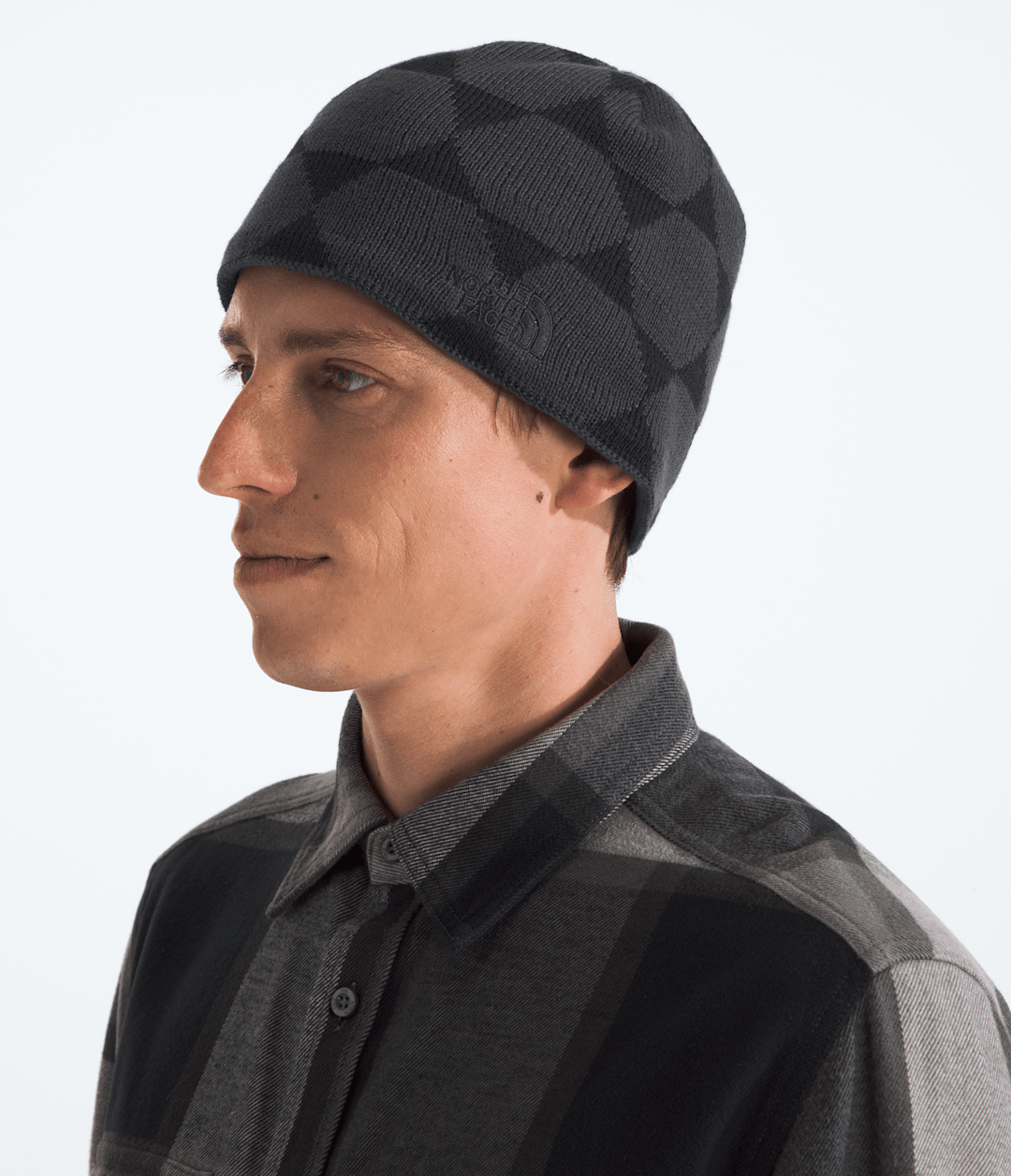 Jim Beanie TNF Black/Asphalt Grey Geodesic Jacquard