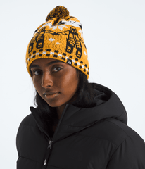 Cabin Ski Tuke Summit Gold Him Suit Jacquard/Pom