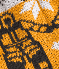 Cabin Ski Tuke Summit Gold Him Suit Jacquard/Pom