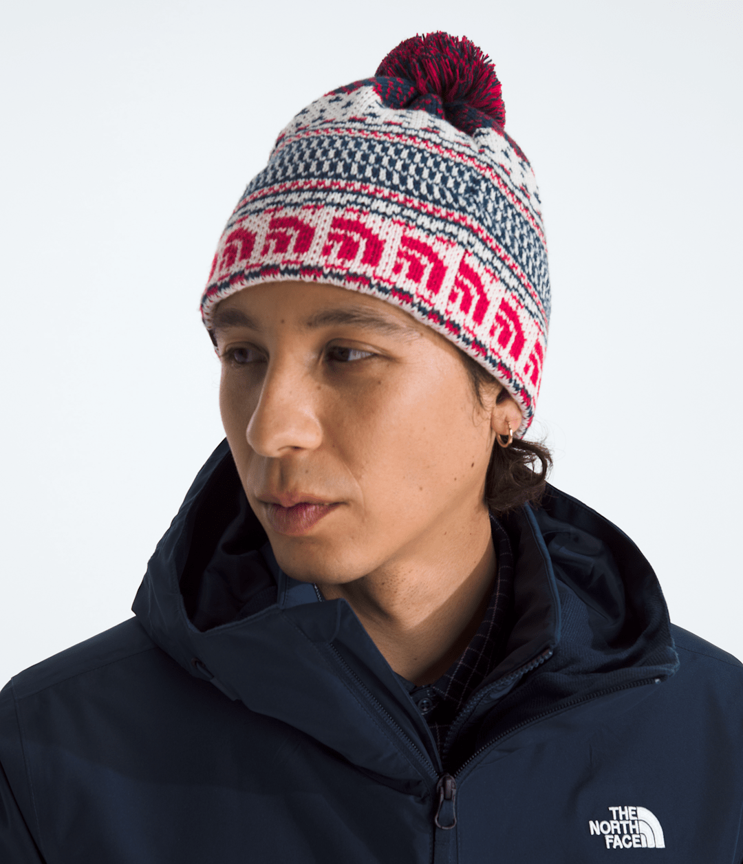 Cabin Ski Tuke White Dune Jacquard/Pom