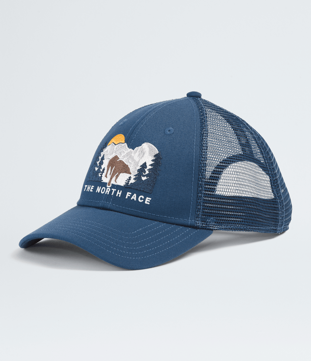 Embroidered Mudder Trucker Hat Shady Blue/Bear Graphic