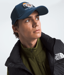 Embroidered Mudder Trucker Hat Shady Blue/Bear Graphic