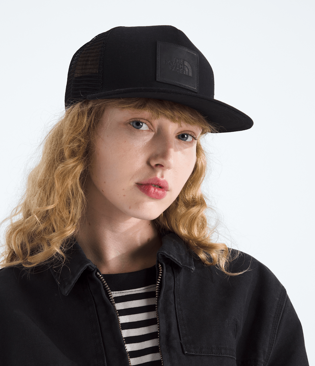 Half Dome Trucker Hat TNF Black/Leather Patch