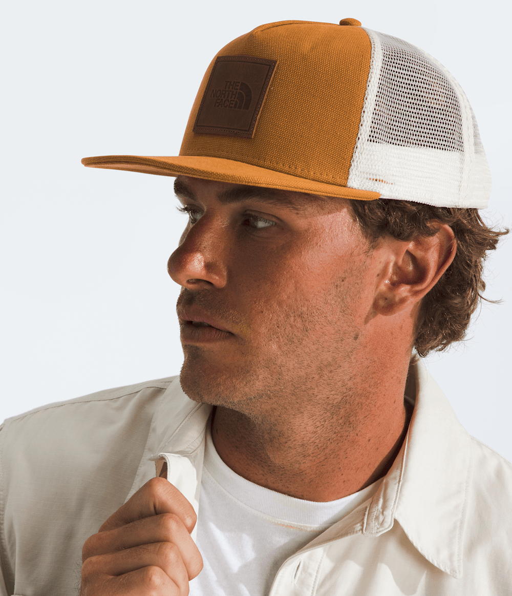 Half Dome Trucker Hat Timber Tan/Leather Patch