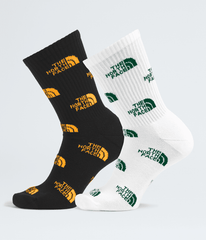 Everyday Crew Socks Logo—2P TNF Black/Summit Gold/TNF White/Hunter Green