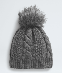 Women’s Oh Mega Fur Pom Lined Beanie TNF Medium Grey Heather