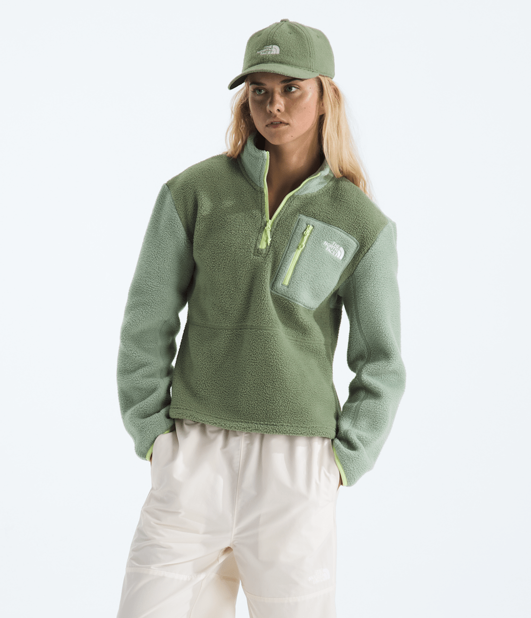Women’s Yumiori ¼-Zip Jacket Bark Mist/Slate Moss/Astro Lime