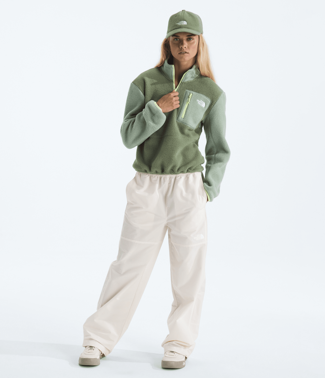 Women’s Yumiori ¼-Zip Jacket Bark Mist/Slate Moss/Astro Lime