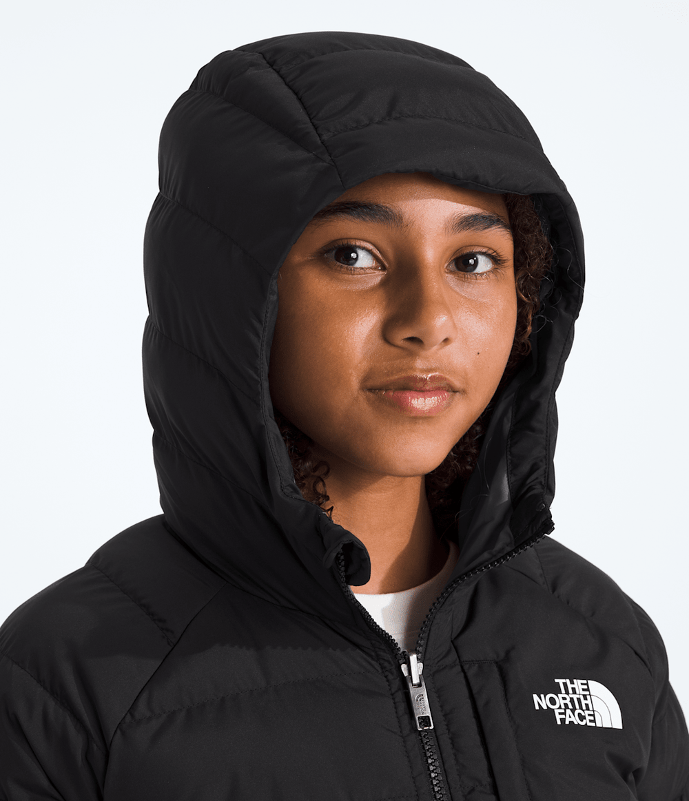 Girls’ Reversible Perrito Hooded Jacket TNF Black/Smoked Pearl
