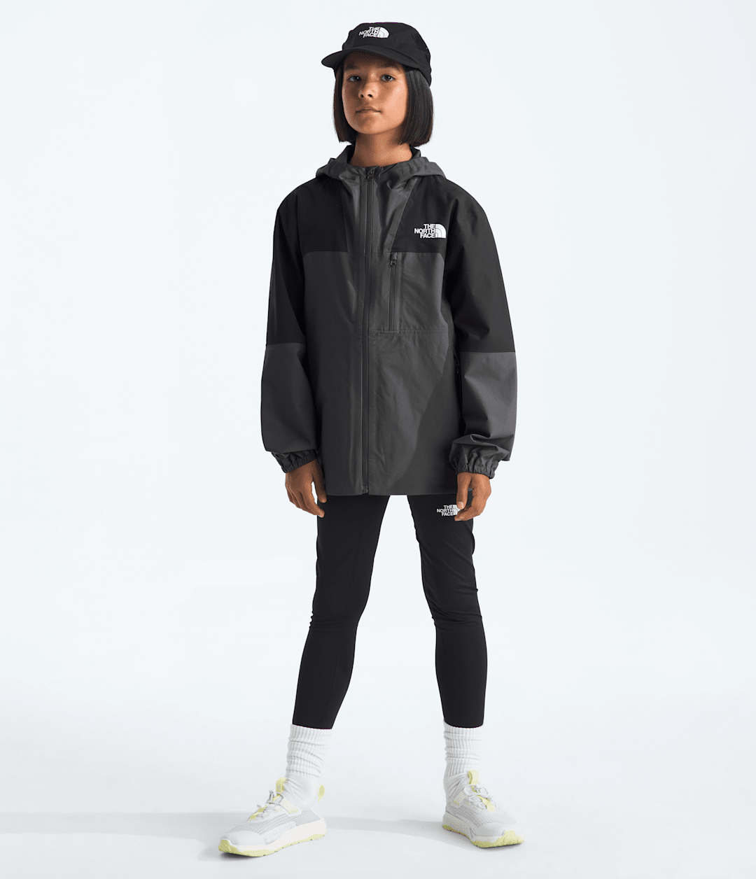 Boys’ & Girls’ Hike Packable Shell TNF Black/Asphalt Grey