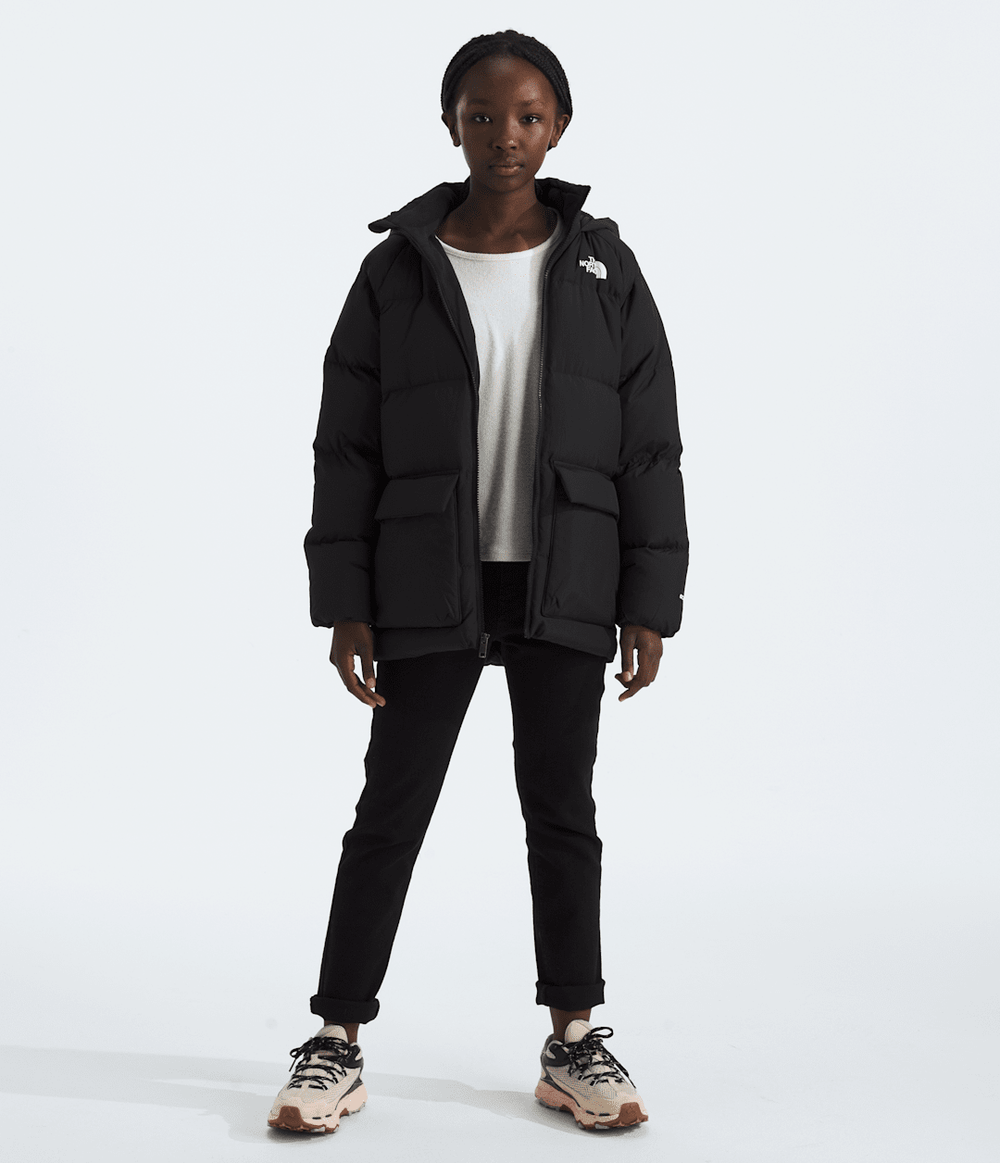 Boys’ & Girls’ North Down Fleece-Lined Short Parka TNF Black