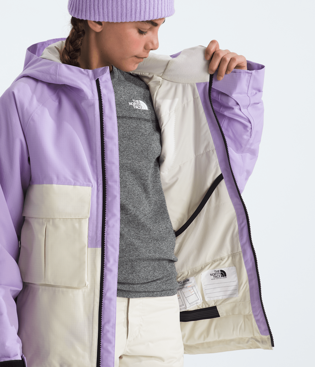 Boys’ & Girls’ Dragline Jacket Lite Lilac/White Dune