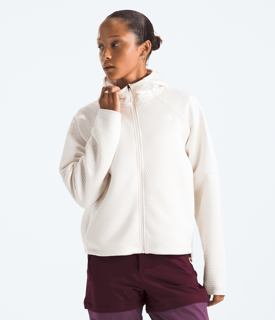 Women’s DOTKNIT™ Thermal Full-Zip Hoodie White Dune