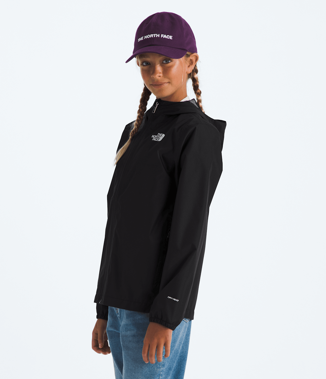 Boys’ & Girls’ Zipline Rain Jacket TNF Black