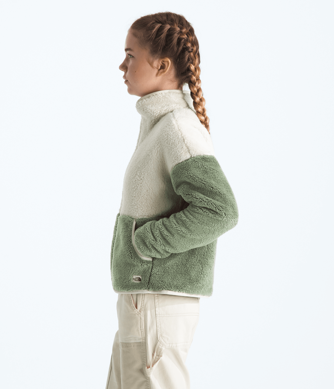 Girls’ Cabin Fleece Full-Zip Jacket White Dune/Bark Mist