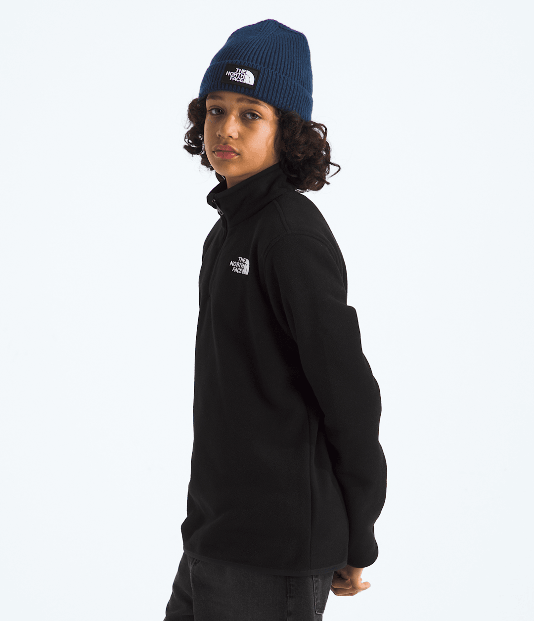 Boys’ & Girls’ Glacier ¼-Zip Pullover TNF Black