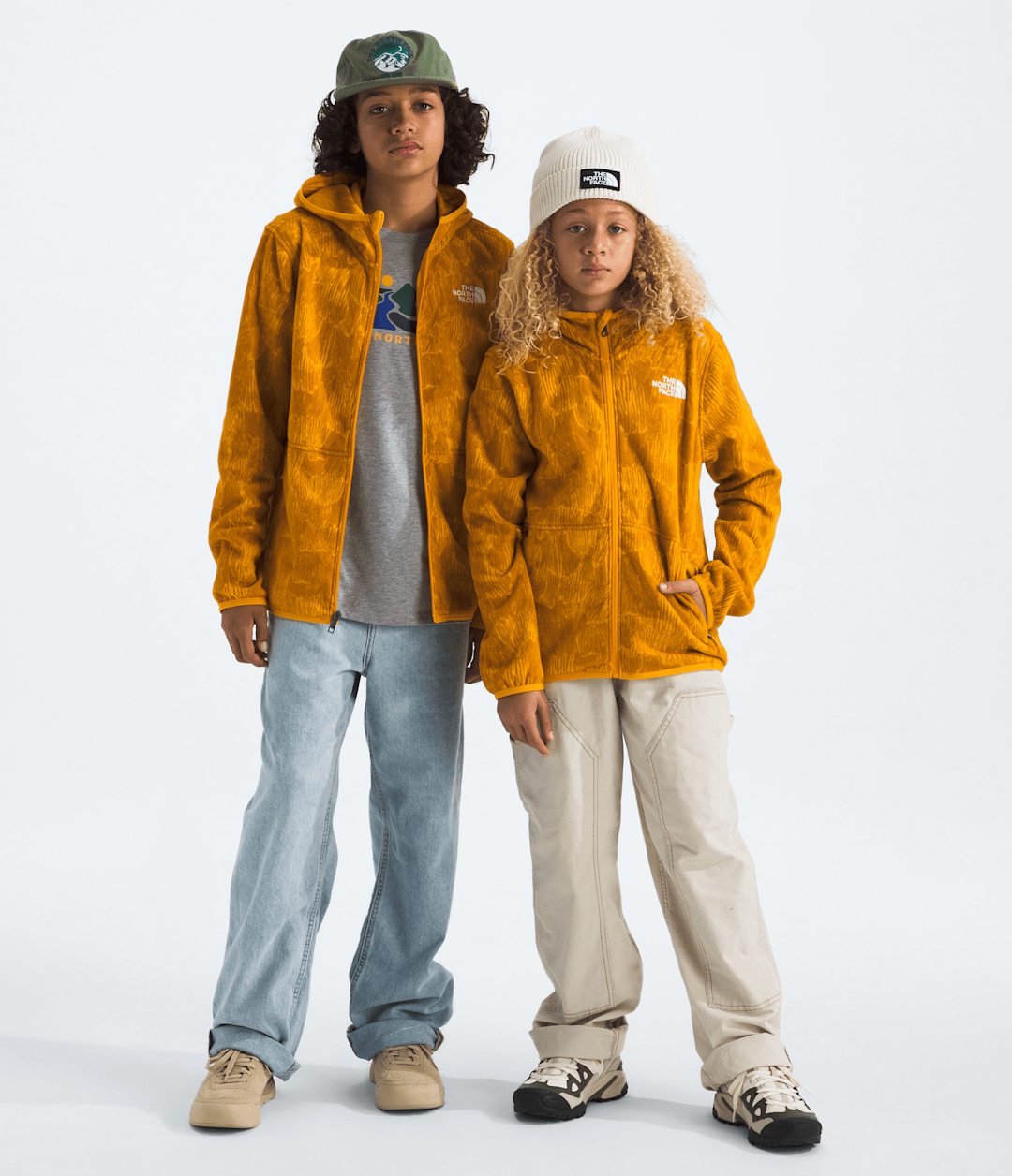 Boys’ & Girls’ Glacier Full-Zip Hoodie—Print Summit Gold Regenerative