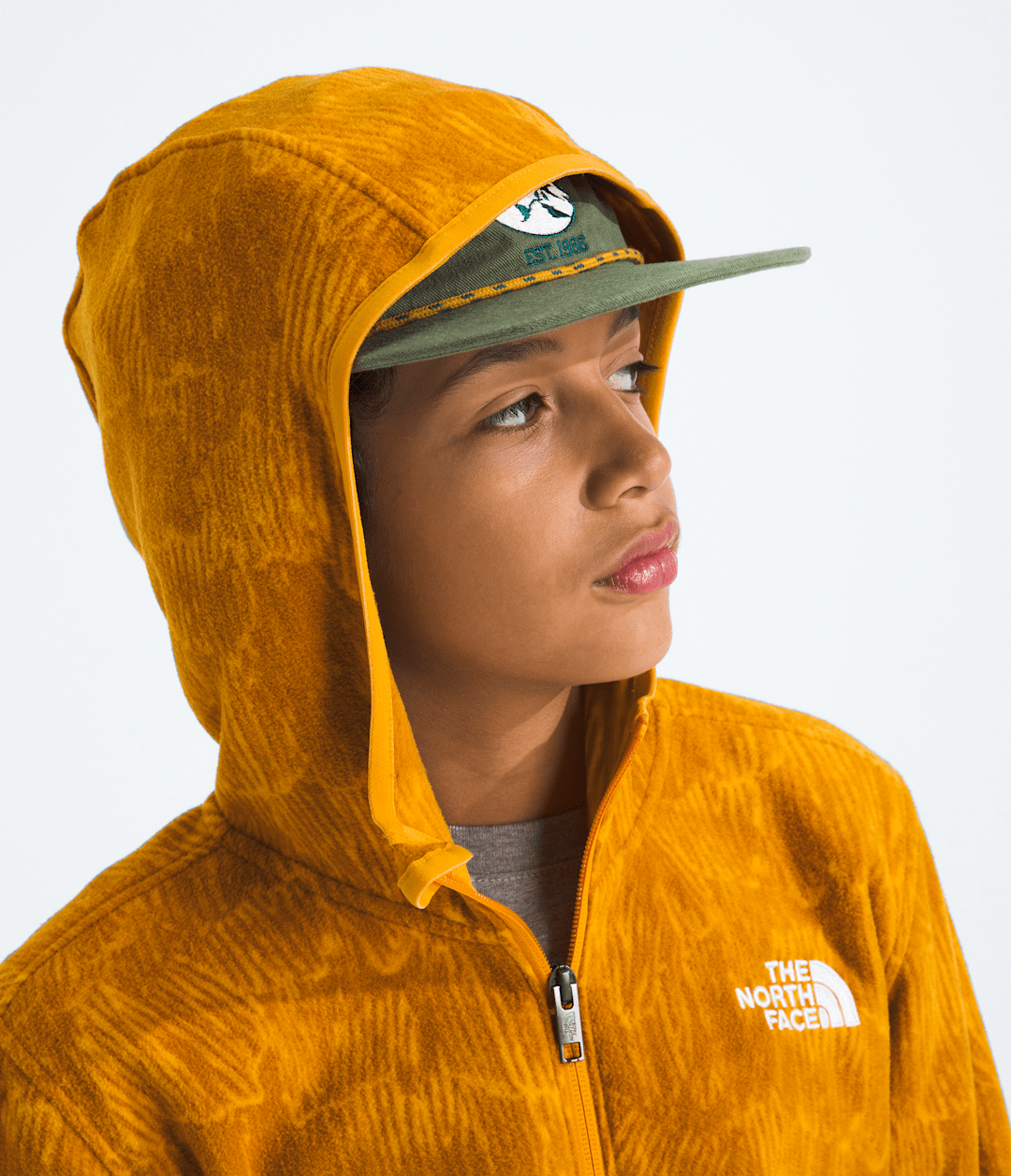 Boys’ & Girls’ Glacier Full-Zip Hoodie—Print Summit Gold Regenerative