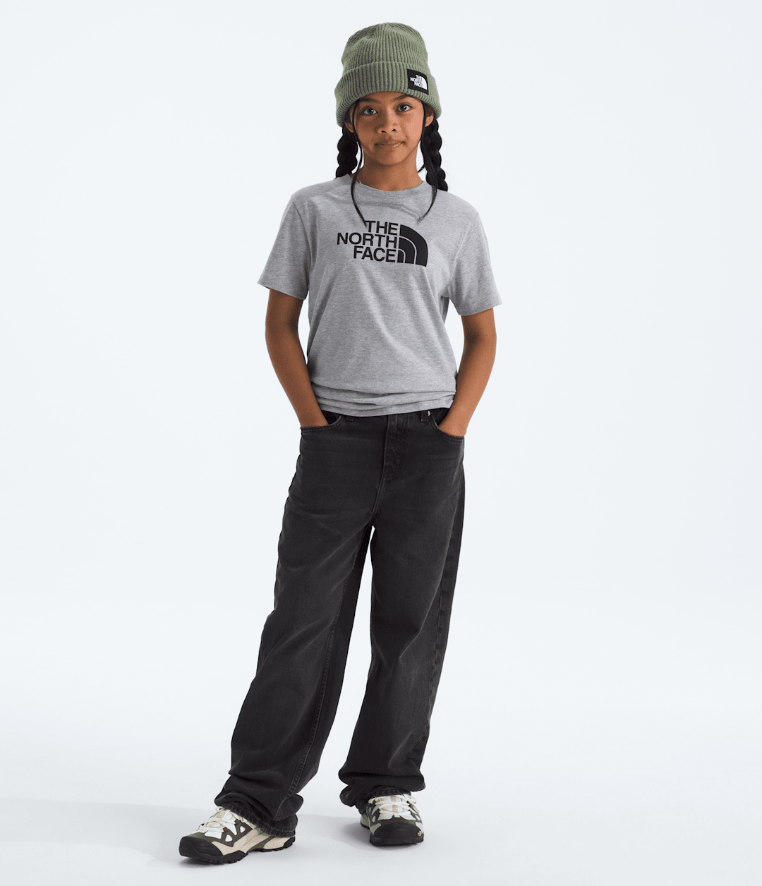 Boys’ & Girls’ Evolution Half Dome Short-Sleeve Tee TNF Pale Grey Heather