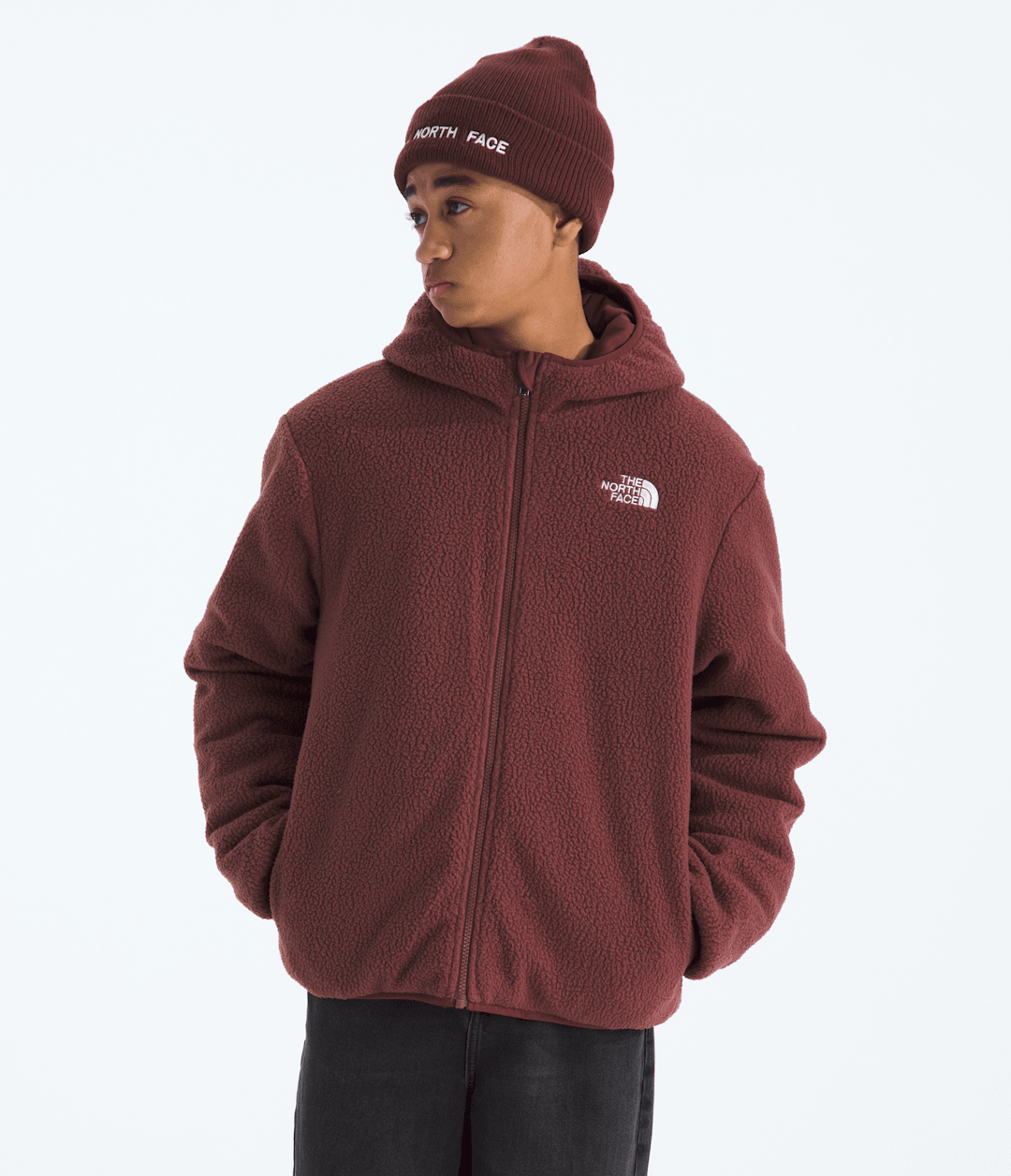 Boys’ Reversible Shasta Full-Zip Hooded Jacket TNF Red/Sumac