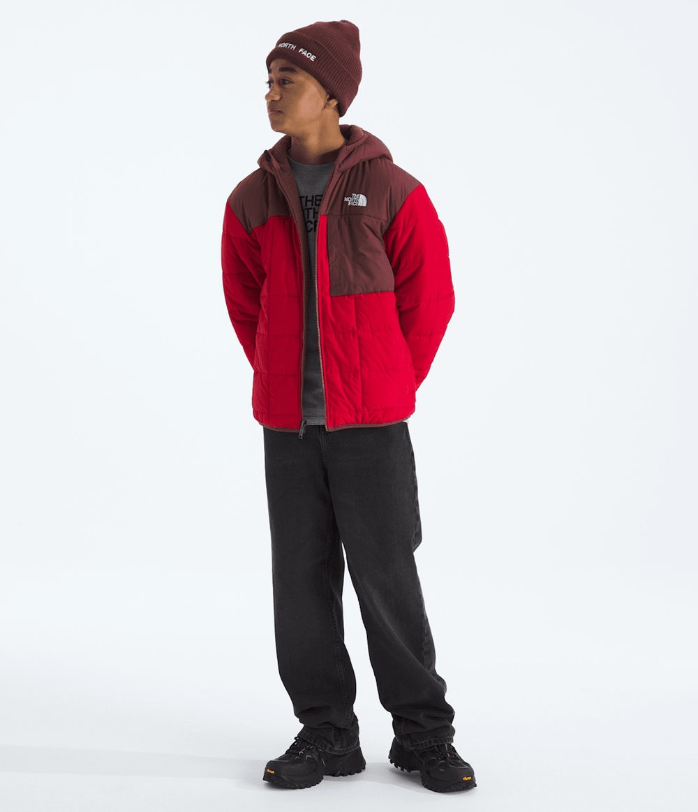 Boys’ Reversible Shasta Full-Zip Hooded Jacket TNF Red/Sumac