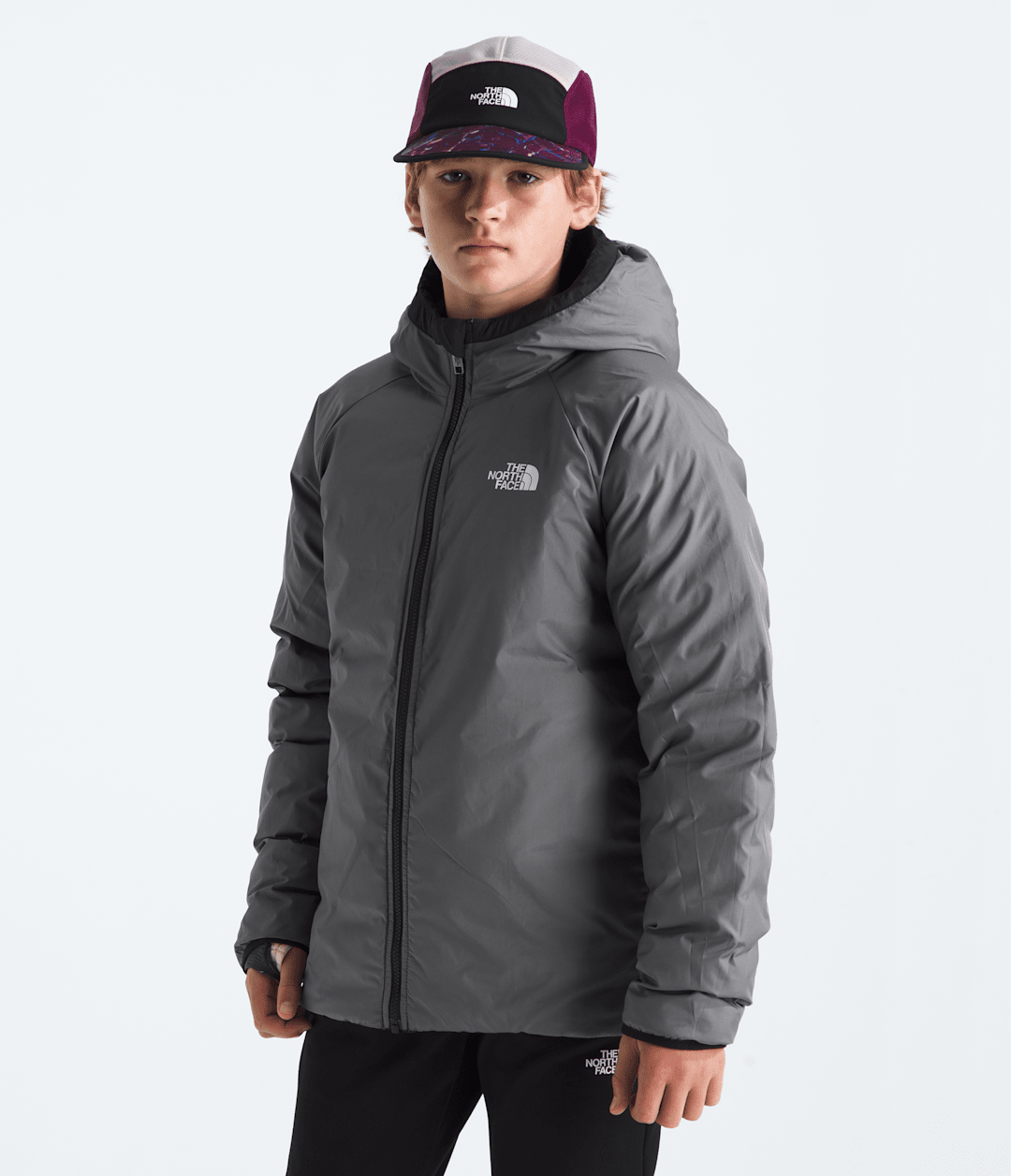 Boys’ Reversible Perrito Hooded Jacket TNF Black/Smoked Pearl