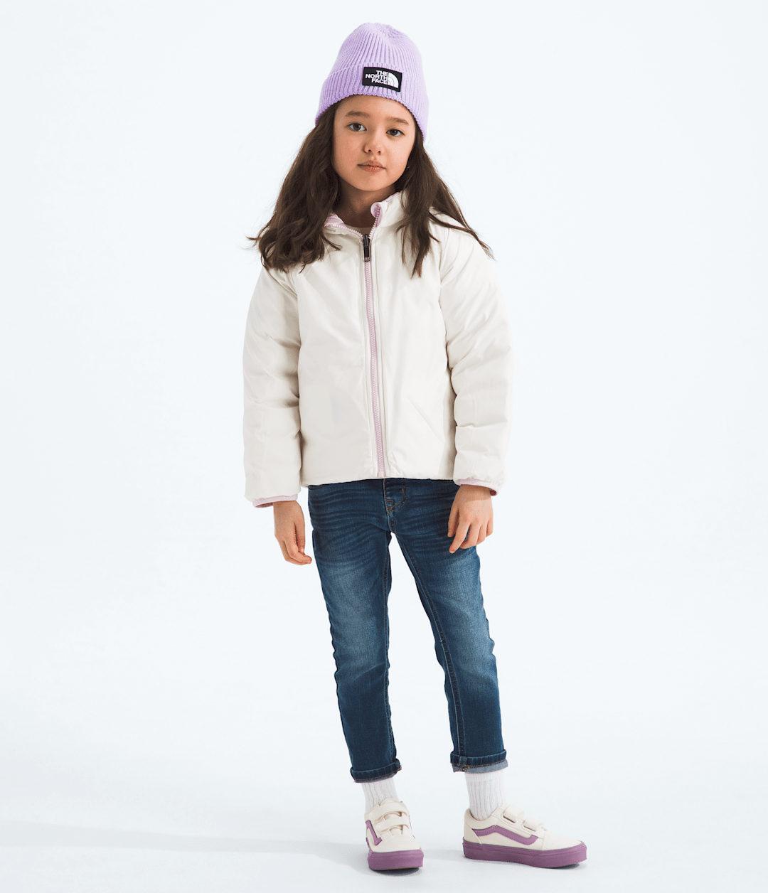 Kids’ Reversible Perrito Hooded Jacket Pale Blossom