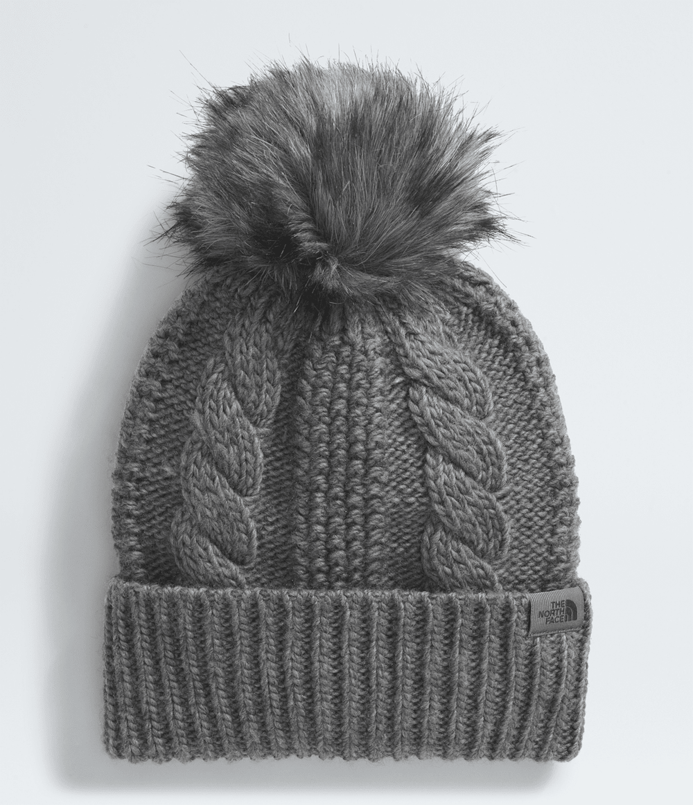 Women’s Oh Mega Fur Pom Beanie TNF Medium Grey Heather